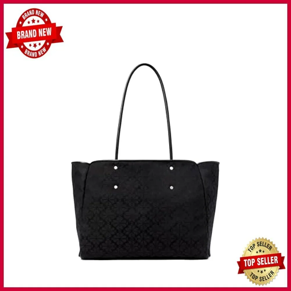 Leather Tote Bag with Detachable Wristlet Pouch, Large Capacity
